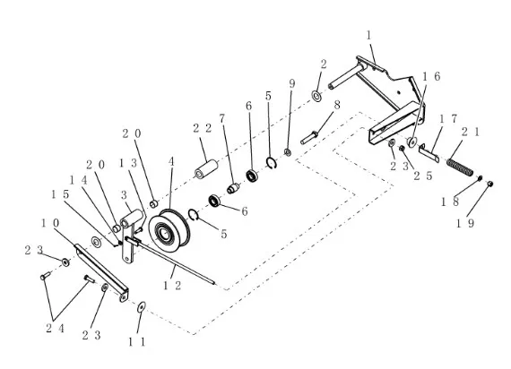 87398361 - Рычаг натяжителя ремня битера комб. 8010, 8230/40/50